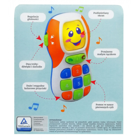 Muzyczny Telefon Światło Dźwięk 12m+ Elefun